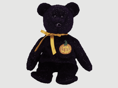 Plush TY Beanie Baby - Haunt The Bear - Cardboard Memories Inc.
