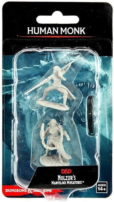 Role Playing Games Wizkids - Dungeons and Dragons - Unpainted Miniature - Nolzurs Marvellous Miniatures - Human Monk Female - 90225 - Cardboard Memories Inc.