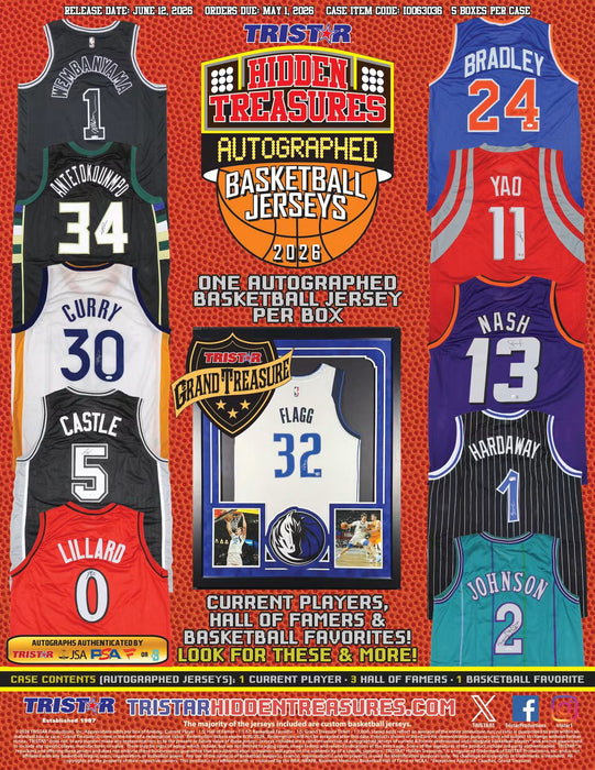 TriStar - 2026 - Hidden Treasures - Autographed Basketball Jersey - Hobby Box