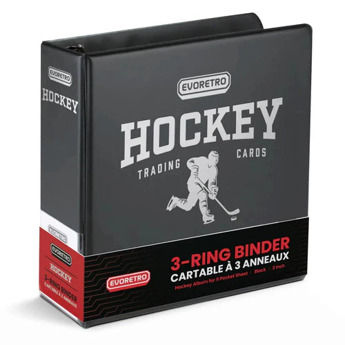 Comic Supplies Evoretro - 3 Inch D-Ring Hockey Binder - Black - Cardboard Memories Inc.