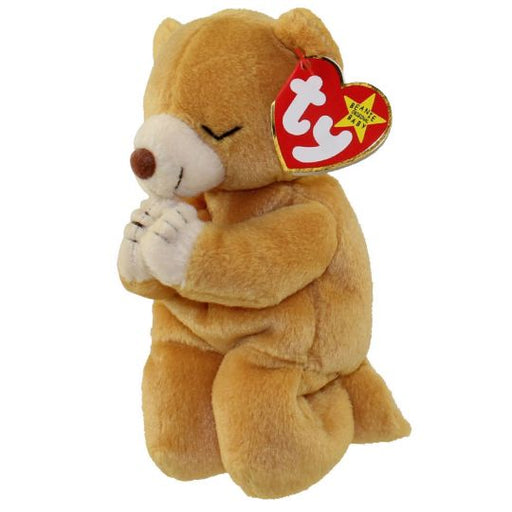 Plush TY Beanie Baby - Hope the Praying Bear - Cardboard Memories Inc.