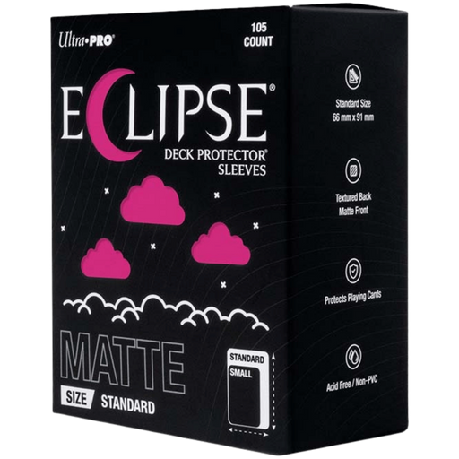 Supplies Ultra Pro - Eclipse Matte Deck Protectors - Standard Size - 105 Count Hot Pink - Cardboard Memories Inc.