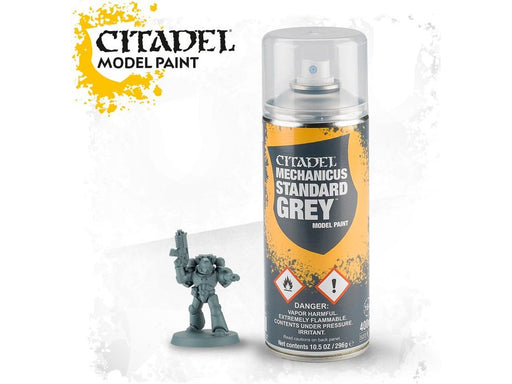 Paints and Paint Accessories Citadel Spray Primer - Mechanicus Standard Grey - 62-26 - Cardboard Memories Inc.