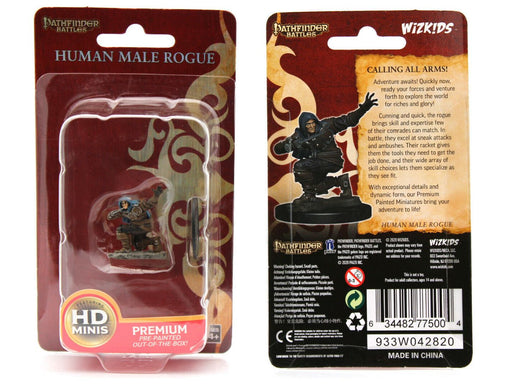Role Playing Games Wizkids - Pathfinder - Premium Miniatures - Human Male Rogue - 77500 - Cardboard Memories Inc.