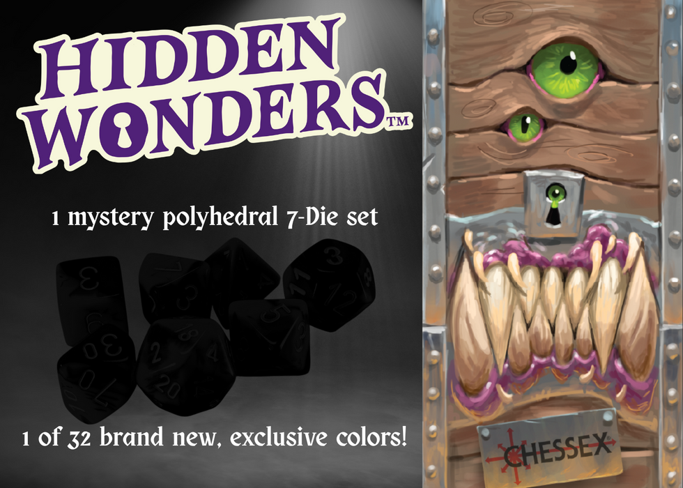 Dice Chessex Dice - Hidden Wonders - 7-Die Polyhedral Set - Cardboard Memories Inc.