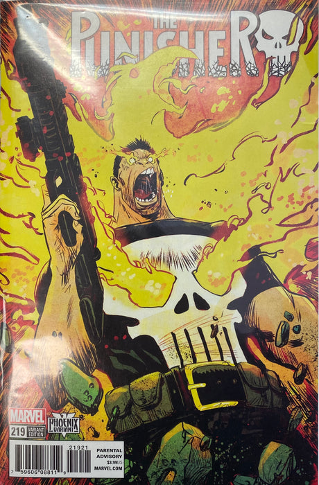 Comic Books Marvel Comics - The Punisher (2018 12th Series) 219 - Phoenix Variant Edition (Cond. FN) - 1965 - Cardboard Memories Inc.