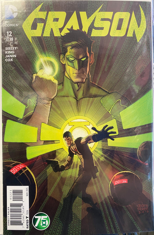 Comic Books DC Comics - Grayson (2014) 012 - Cover B Green Lantern 75th Anniversary Variant Edition (Cond. FN) - 4250 - Cardboard Memories Inc.