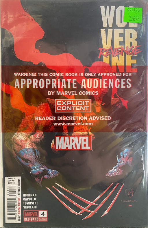 Comic Books Marvel Comics - Wolverine Revenge (2024) 004 - Red Band Polybagged Variant Edition (Cond. VF-) - 22695 - Cardboard Memories Inc.