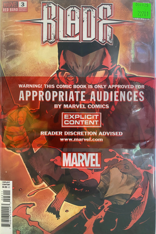 Comic Books Marvel Comics - Blade Red Band (20214) 003 - Polybagged Variant Edition (Cond. VF-) - 22701 - Cardboard Memories Inc.