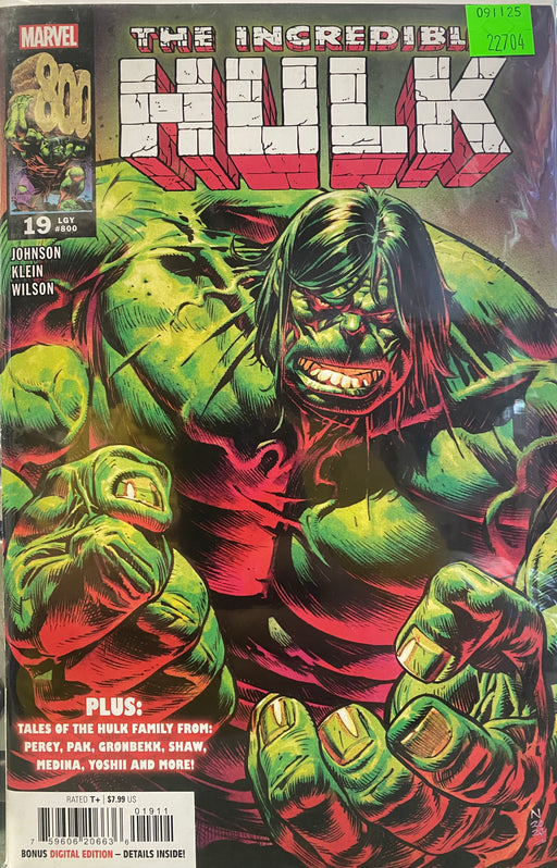 Comic Books Marvel Comics - Incredible Hulk (2023) 019 (Cond. VF-) - 22704 - Cardboard Memories Inc.