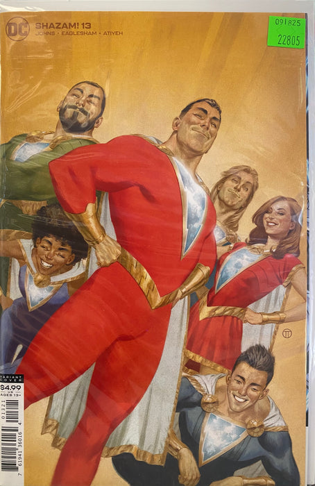 Comic Books DC Comics - Shazam (2018) 013 - Cover B Card Stock Variant Edition (Cond. FN) - 22805 - Cardboard Memories Inc.