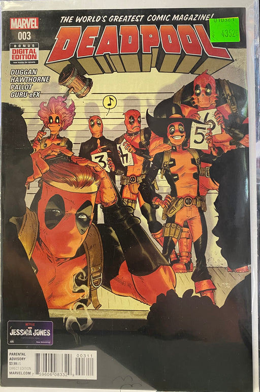 Comic Books Marvel Comics - Deadpool (2016 4th Series) 003 (Cond. FN-) - 4352 - Cardboard Memories Inc.