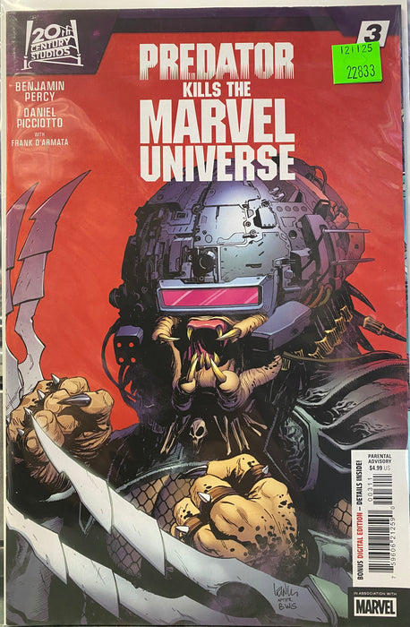 Comic Books Marvel Comics - Predator Kills the Marvel Universe (2025) 003 (Cond. VF-) - 22833 - Cardboard Memories Inc.