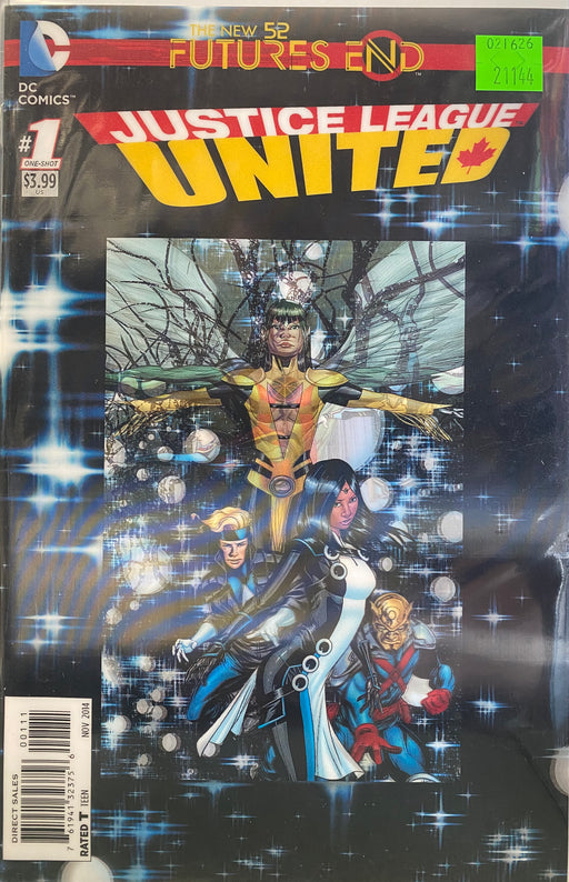 Comic Books DC Comics - Justice League United Futures End (2014) 001 - Lenticular Cover Variant Edition (Cond. FN+) - 21144 - Cardboard Memories Inc.