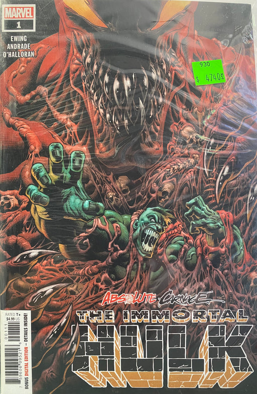 Comic Books Marvel Comics - Absolute Carnage Immortal Hulk (2019) 001 (Cond. VF-) - 4740 |
Cardboard Memories Inc.
75960609521600111