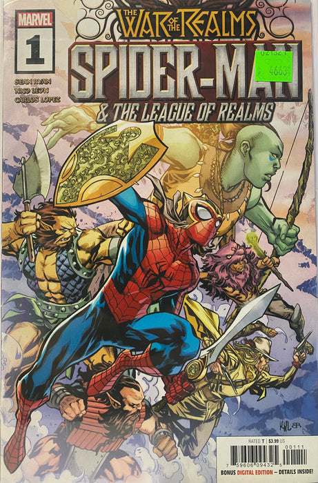 Comic Books Marvel Comics- War of the Realms - Spider-Man & the League of Realms (2019) 001 (Cond. VF-) - 4663 - Cardboard Memories Inc.