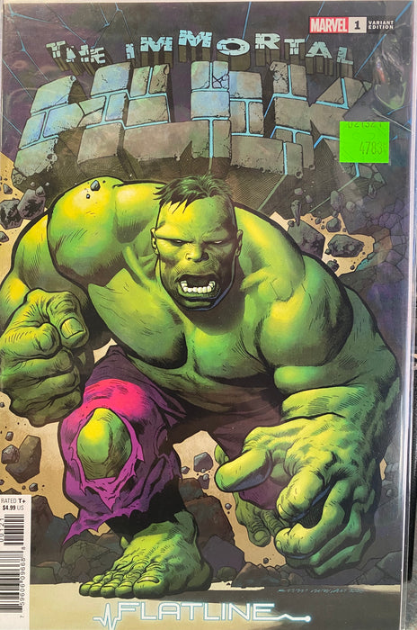Comic Books Marvel Comics - Immortal Hulk Flatline (2021) 001 - Cover B Variant Edition (Cond. VF-) - 4783 - Cardboard Memories Inc.