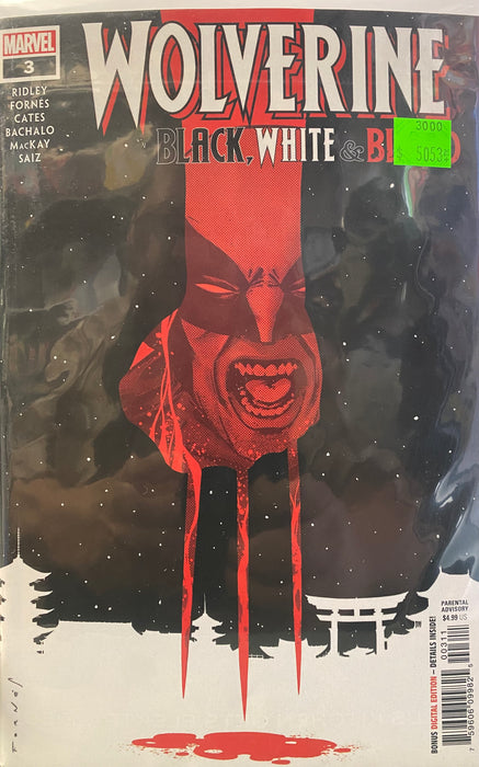 Comic Books Marvel Comics - Wolverine Black White & Blood (2020) 003 (Cond. VF-) - 5053 - Cardboard Memories Inc.