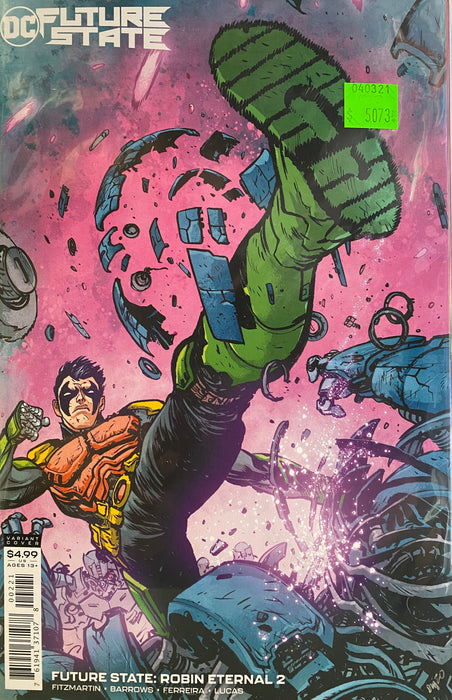 Comic Books DC Comics - Future State - Robin Eternal (2021) 002 - Cover B Card Stock Variant Edition (Cond. VF-) - 5073 - Cardboard Memories Inc.