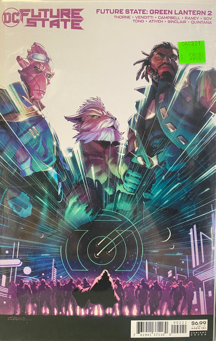 Comic Books DC Comics - Future State - Green Lantern (2021) 002 - Cover B Variant Edition (Cond. VF-) - 5088 - Cardboard Memories Inc.