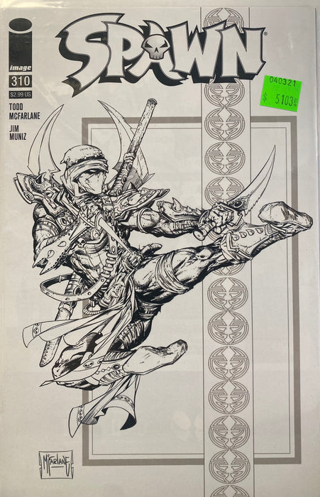 Comic Books Image Comics - Spawn (1992) 310 - Cover D Mcfarlane B&W Variant Edition (Cond. VF-) - 5103 - Cardboard Memories Inc.