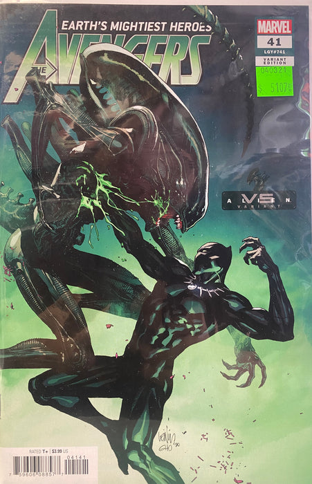 Comic Books Marvel Comics - Avengers (2018 8th Series) 041 - Cover D Alien Variant Edition (Cond. VF-) - 5107 - Cardboard Memories Inc.