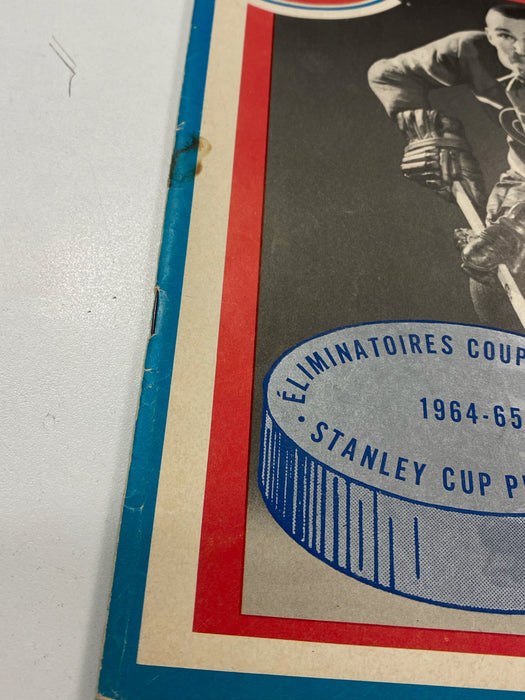 Magazine Montreal Forum - Montreal Canadiens Hockey Official Program - 1964-65 Stanley Cup Playoffs - Vintage Magazine (Cond. VF-) - MG0102 - Cardboard Memories Inc.