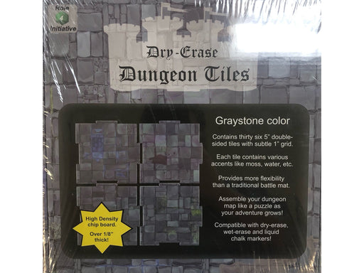 Role Playing Games Role 4 Initiative - Graystone Dry-Erase Dungeon Tiles - 36 5-Inch Tiles - Cardboard Memories Inc.