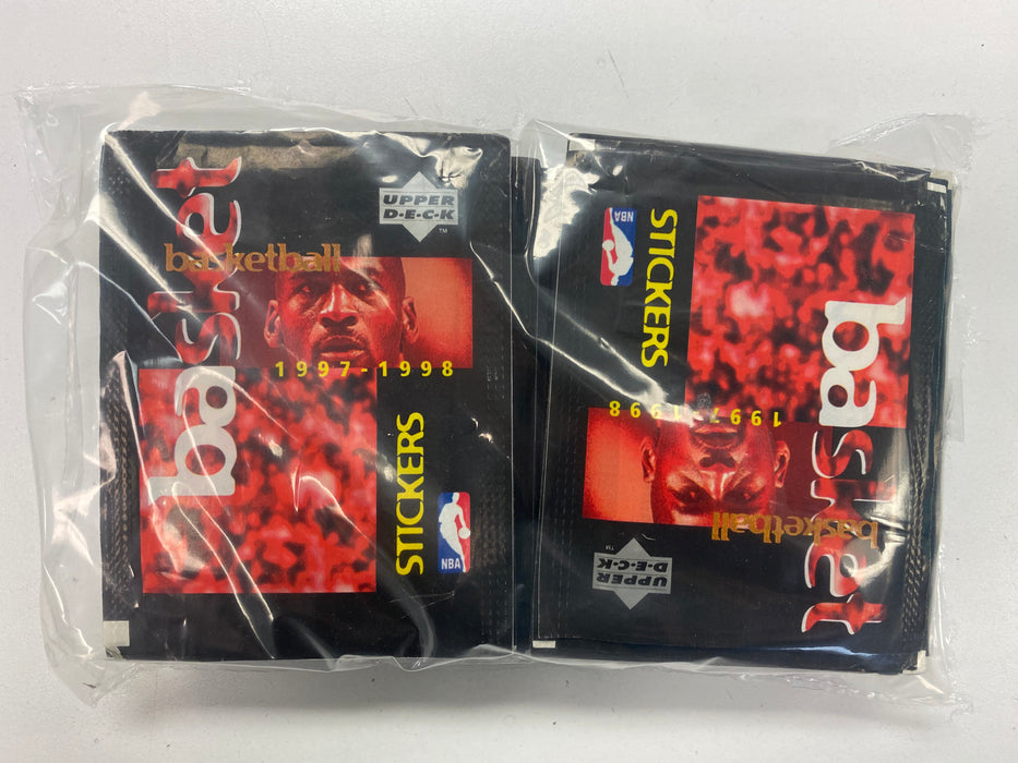 Stickers Upper Deck - Basketball - 1997-98 - 45 Sticker Pack - Cardboard Memories Inc.