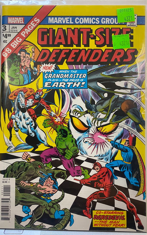 Comic Books Marvel Comics - Giant Sized Defenders (1974) 003 - Facsimile Edition (Cond. FN) - 4321 - Cardboard Memories Inc.