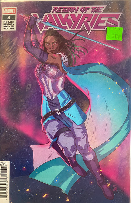 Comic Books Marvel Comics - King in Black - Return of the Valkyries (2021) 003 - Cover C Souza Black History Month Variant Edition (Cond. VF-) - 5170 - Cardboard Memories Inc.