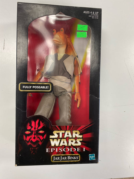 Action Figures and Toys Hasbro - Star Wars - Episode 1 - Jar Jar Binks - 12" Action Figure *DAMAGED BOX* - Cardboard Memories Inc.