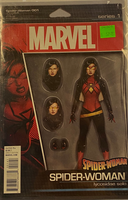 Comic Books Marvel Comics - Spider-Woman (2015 6th Series) 001 - Cover E Action Figure Variant Edition (Cond. VF-) - 5248 - Cardboard Memories Inc.