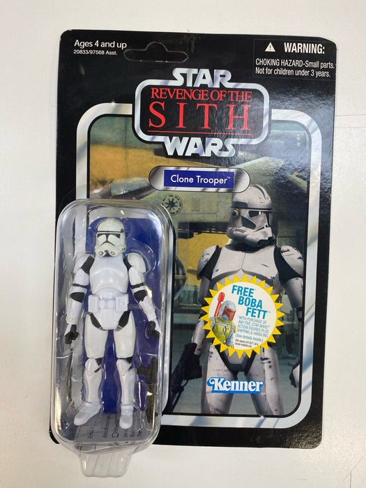Action Figures and Toys Hasbro - Star Wars - Revenge of the Sith 2010 Vintage Series - Clone Trooper 4" Action Figure *Unpunched See Photos* - Cardboard Memories Inc.