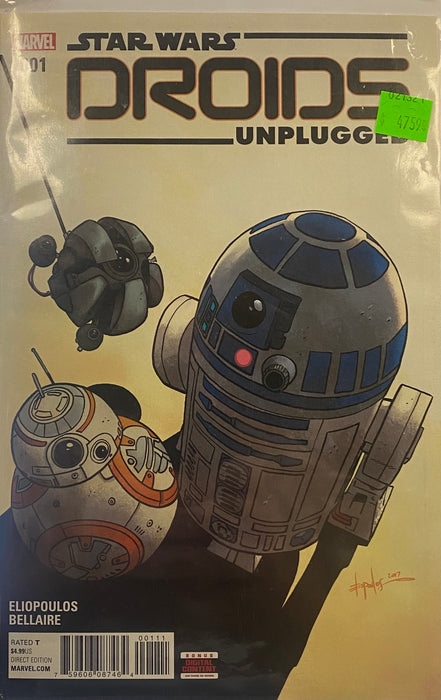 Comic Books Marvel Comics - Star Wars Droids Unplugged (2017) 001 (Cond. VF-) - 4759 - Cardboard Memories Inc.