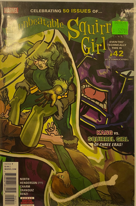 Comic Books Marvel Comics - Unbeatable Squirrel Girl (2015 2nd Series) 042 (Cond. VF-) - 5270 - Cardboard Memories Inc.
