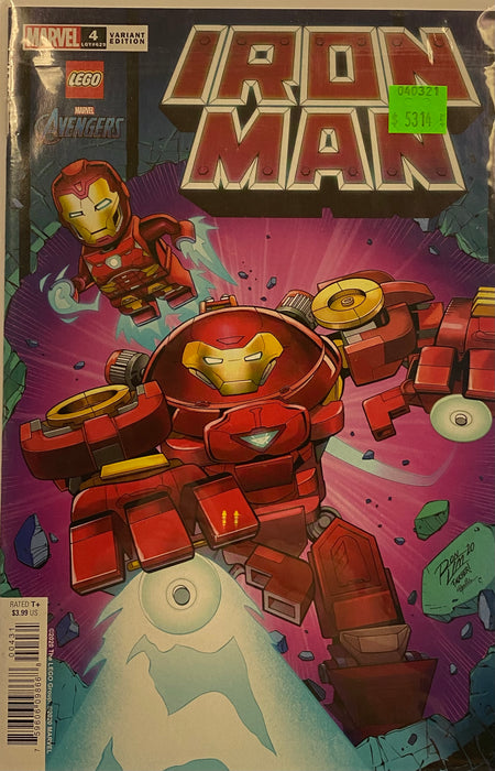 Comic Books Marvel Comics - Iron Man (2020 6th Series) 004 - Cover C Ron Lim Lego Variant Edition (Cond. VF-) - 5314 - Cardboard Memories Inc.