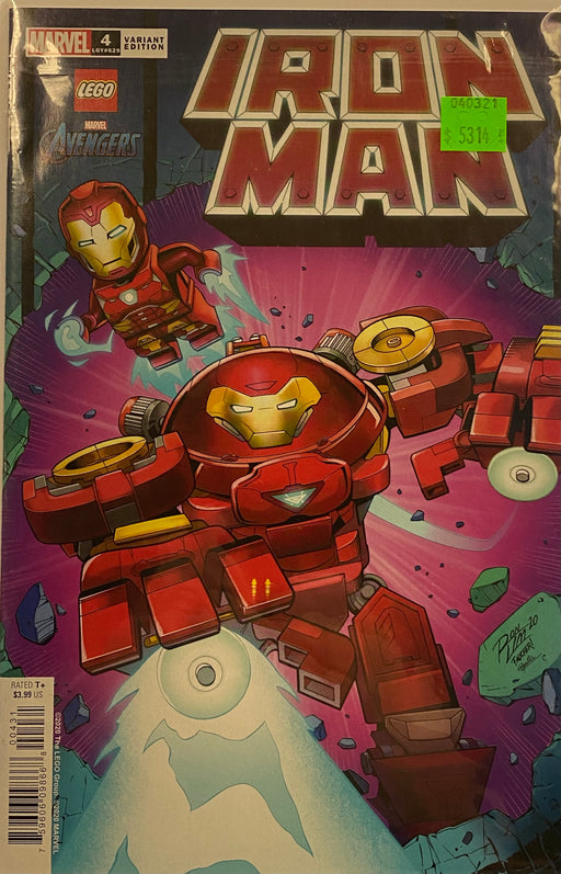 Comic Books Marvel Comics - Iron Man (2020 6th Series) 004 - Cover C Ron Lim Lego Variant Edition (Cond. VF-) - 5314 - Cardboard Memories Inc.