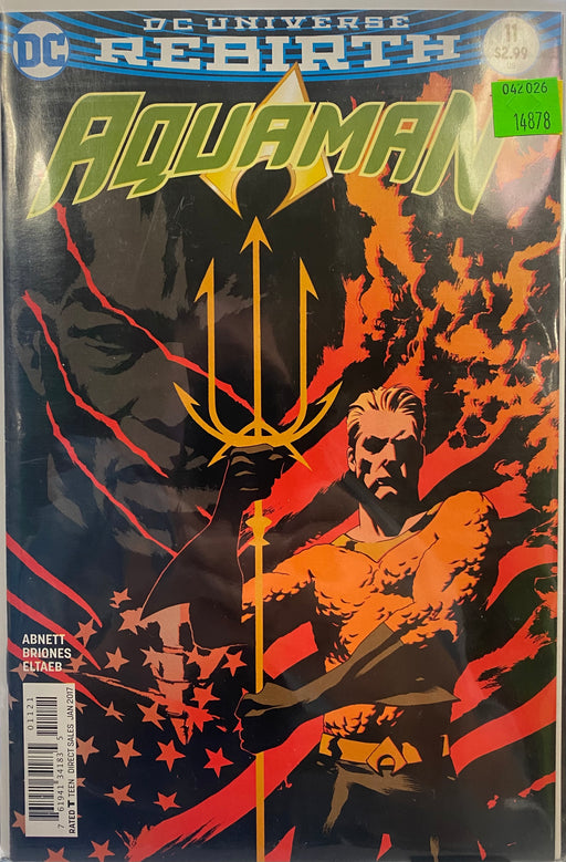 Comic Books DC Comics - Aquaman (2016 6th Series) 011 - Cover B Variant Edition (Cond. VF-) - 14878 - Cardboard Memories Inc.