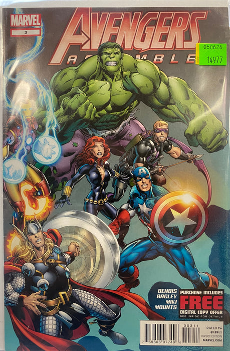 Comic Books, Hardcovers & Trade Paperbacks Marvel Comics - Avengers Assemble (2012) 003 (Cond. VF-) - 14977 - Cardboard Memories Inc.