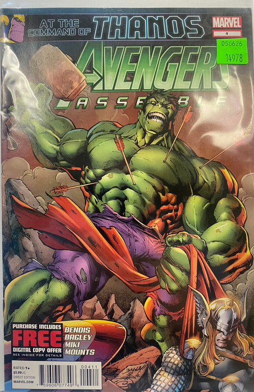 Comic Books, Hardcovers & Trade Paperbacks Marvel Comics - Avengers Assemble (2012) 004 (Cond. VF-) - 14978 - Cardboard Memories Inc.