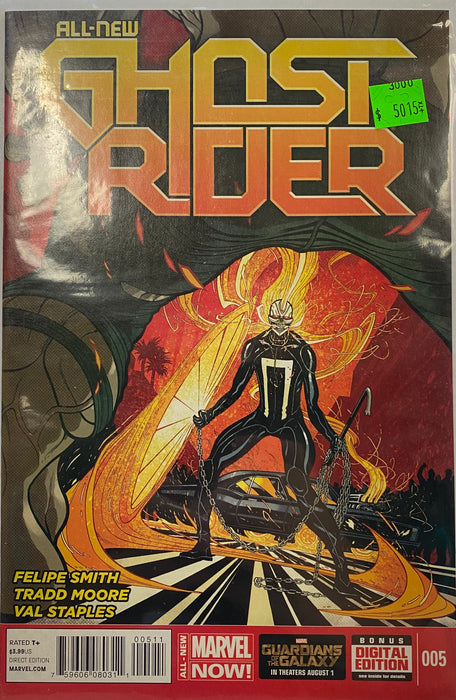 Comic Books Marvel Comics - All-New Ghost Rider (2014) 005 (Cond. VF-) - 5015 - Cardboard Memories Inc.