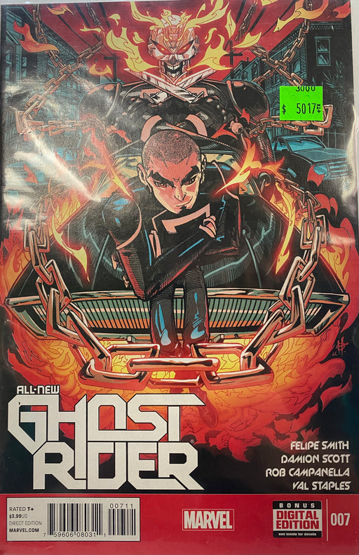 Comic Books Marvel Comics - All-New Ghost Rider (2014) 007 (Cond. VF-) - 5017 - Cardboard Memories Inc.