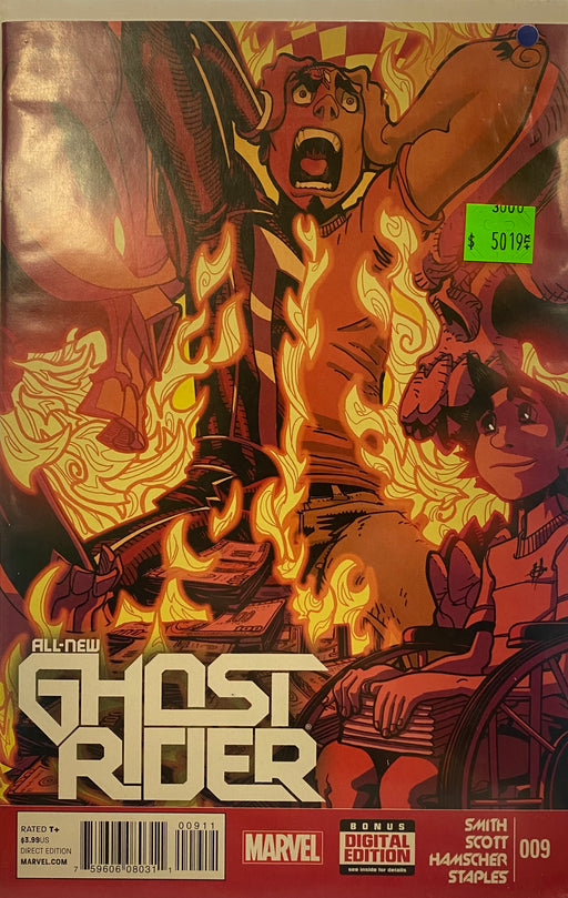 Comic Books Marvel Comics - All-New Ghost Rider (2014) 009 (Cond. VF-) - 5019 - Cardboard Memories Inc.