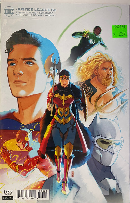 Comic Books DC Comics - Justice League (2018) 058 - Cover B Jen Bartel Variant Edition (Cond. VF-) - 5287 - Cardboard Memories Inc.