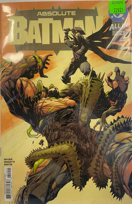 Comic Books DC Comics - Absolute Batman (2024) 014 (Cond. VF-) - 22921 |
Cardboard Memories Inc.
76194138584601411