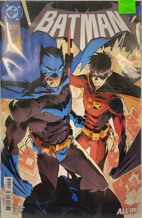 Comic Books DC Comics - Batman (2025 4th Series) 002 - 2nd Printing (Cond. VF-) - 22994 |
Cardboard Memories Inc.
76194139163200213