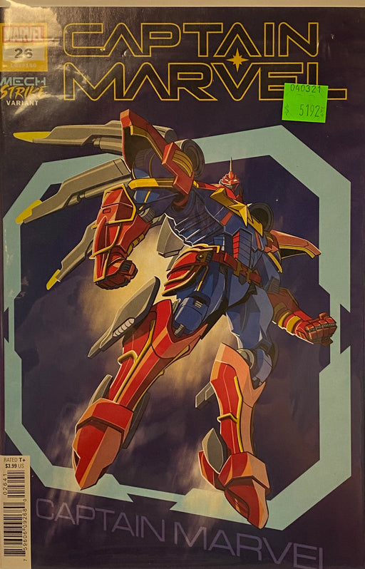 Comic Books Marvel Comics - Captain Marvel (2019 11th Series) 026 - Cover D Castellani Avengers Mech Strike Variant Edition (Cond. VF-) - 5192 - Cardboard Memories Inc.