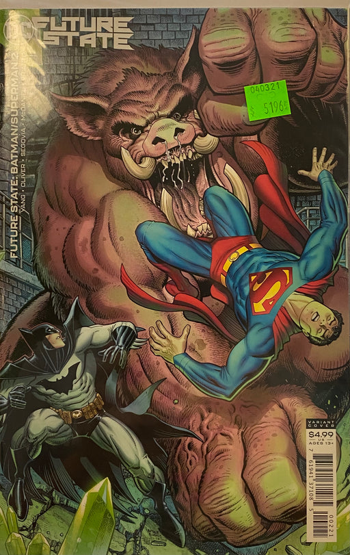 Comic Books DC Comics - Future State - Batman Superman (2021) 002 - Cover B Khary Randolph Card Stock Variant Edition (Cond. VF-) - 5196 - Cardboard Memories Inc.