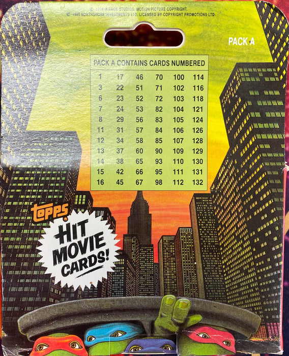 Sports Cards Topps - 1990 - Teenage Mutant Ninja Turtles - Deluxe Movie Edition - 66-Card Set - Cardboard Memories Inc.